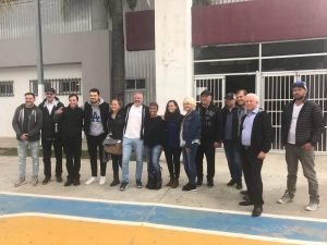 “Habilitan albergue para Ucranianos en la Unidad deportiva Benito Juarez en la colonia Zona Norte”.