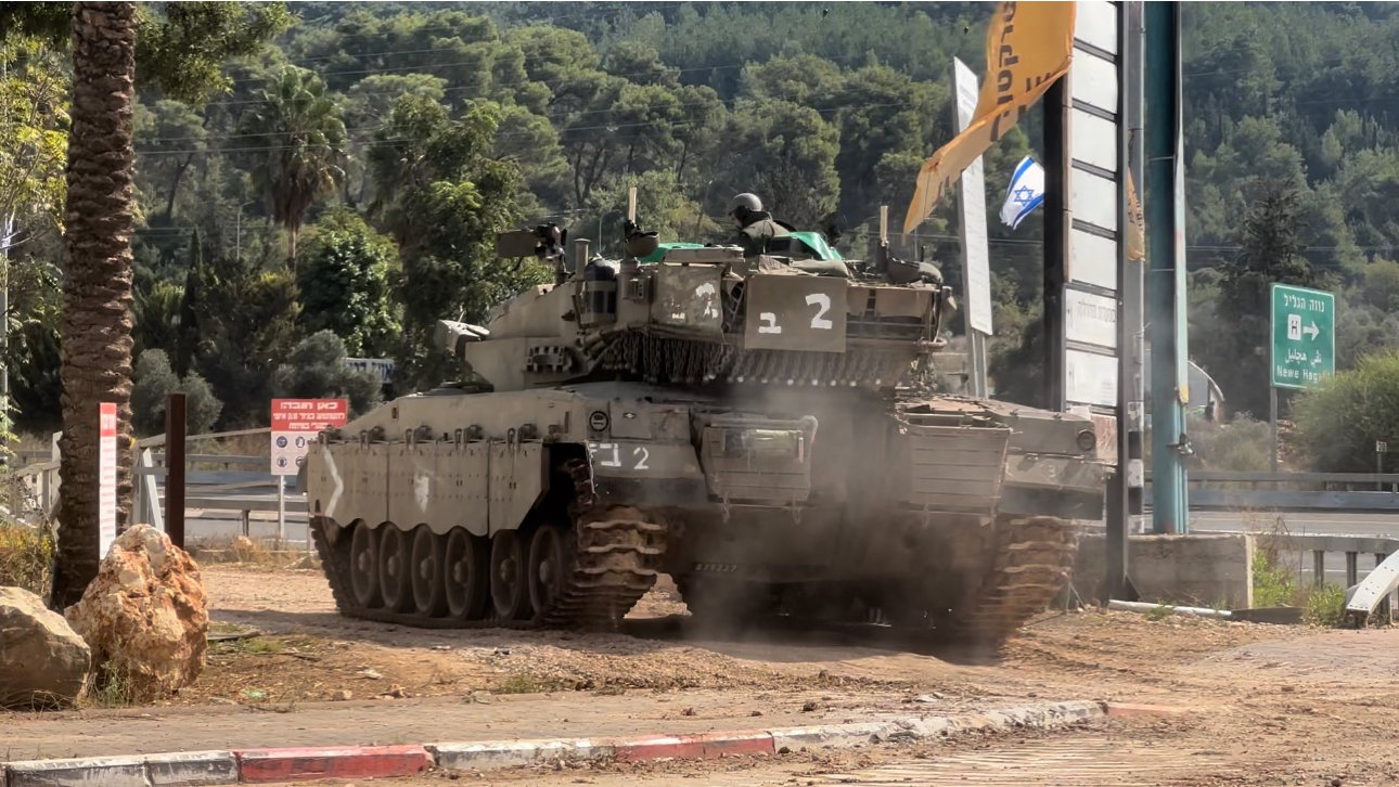 Northern Qiryat Shemona border in Israel with Lebanon in tremendous conflict.