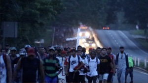 Caravana día 2 avanza a municipio de Huehuetan