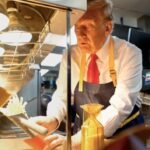 Donald Trump campaigned at a McDonald’s, cooked fries and claimed that Kamala Harris never worked at the franchises