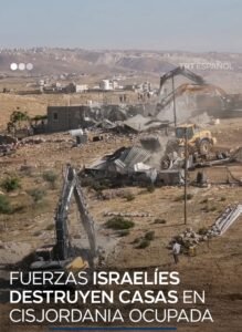 Fuerzas israelíes destruyen casas en Cisjordania ocupada