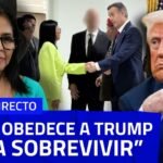 DELCY RODRÍGUEZ, RODILLA EN TIERRA ANTE EE. UU.