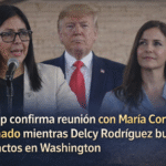 Delcy Rodríguez busca contactos en Washington mientras Trump anuncia encuentro con María Corina Machado